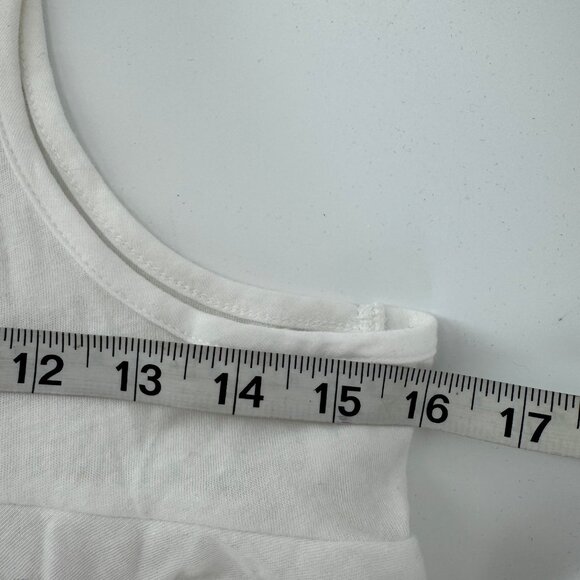BOBI Ruffle Back Tank Top White XS - Picture 6 of 6